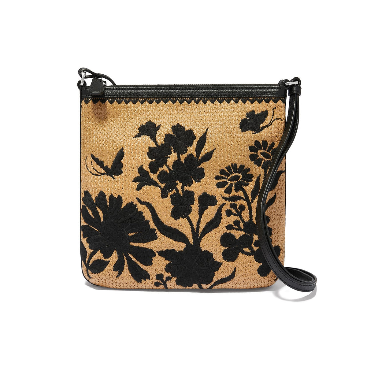 Brighton Carter Straw Messenger Bag
