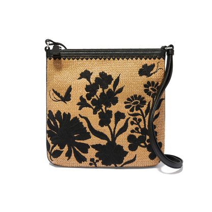 Brighton Carter Straw Messenger Bag