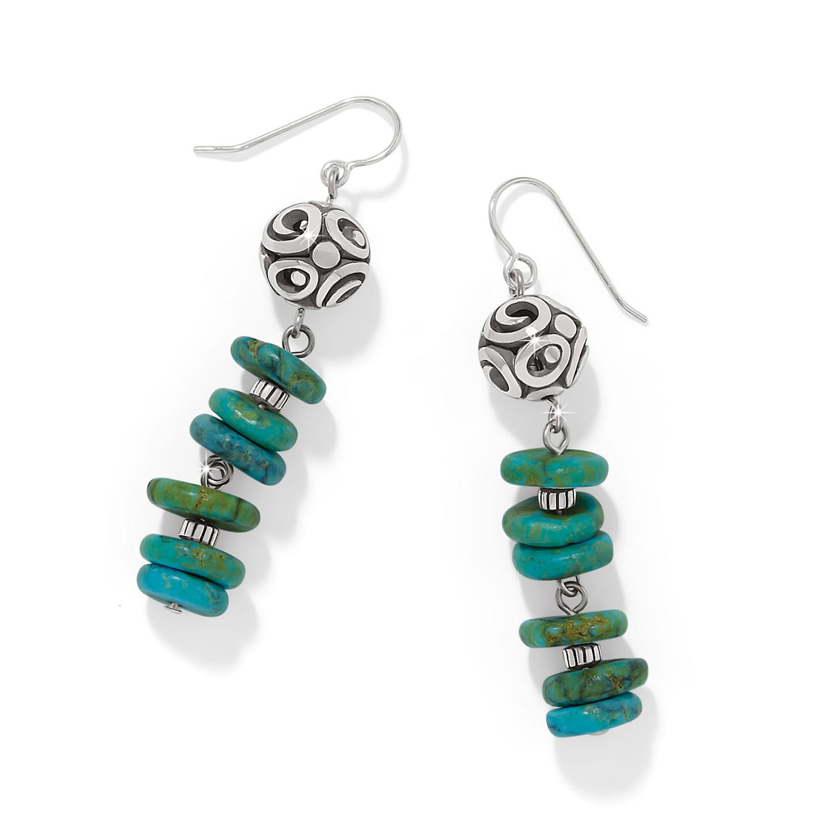 Brighton Contempo Sonora Verde Blue French Wire Earrings