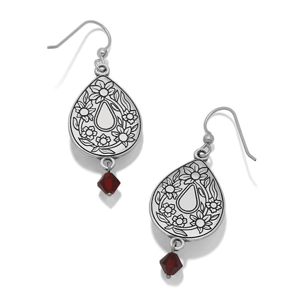 Brighton Everbloom Flora Drop French Wire Earrings