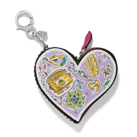 Brighton Fashionista Wanderlust Heart Coin Charm Handbag Fob