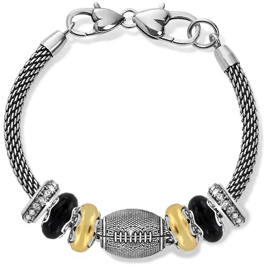 Brighton Football Black And Gold Charm Bracelet