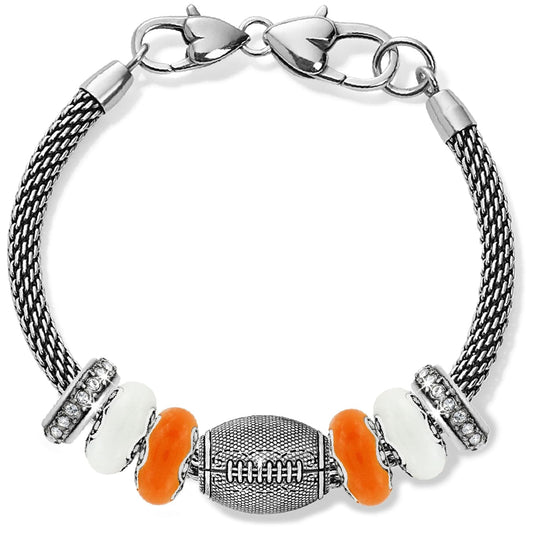 Brighton Football Orange And White Charm Bracelet