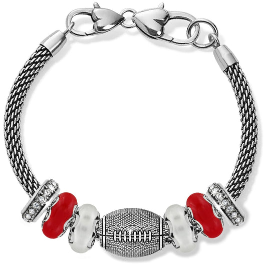 Brighton Football Red And Silver Charm Bracelet
