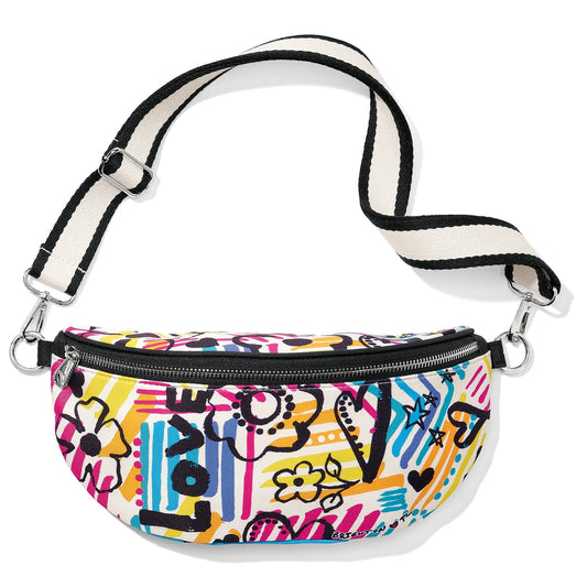 Brighton Graffiti Love Cross Body Belt Bag