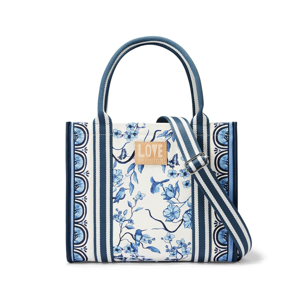 Brighton Indigo Song Bird Canvas Carryall