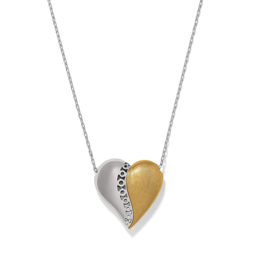 Brighton Inner Circle Curvy Heart Necklace