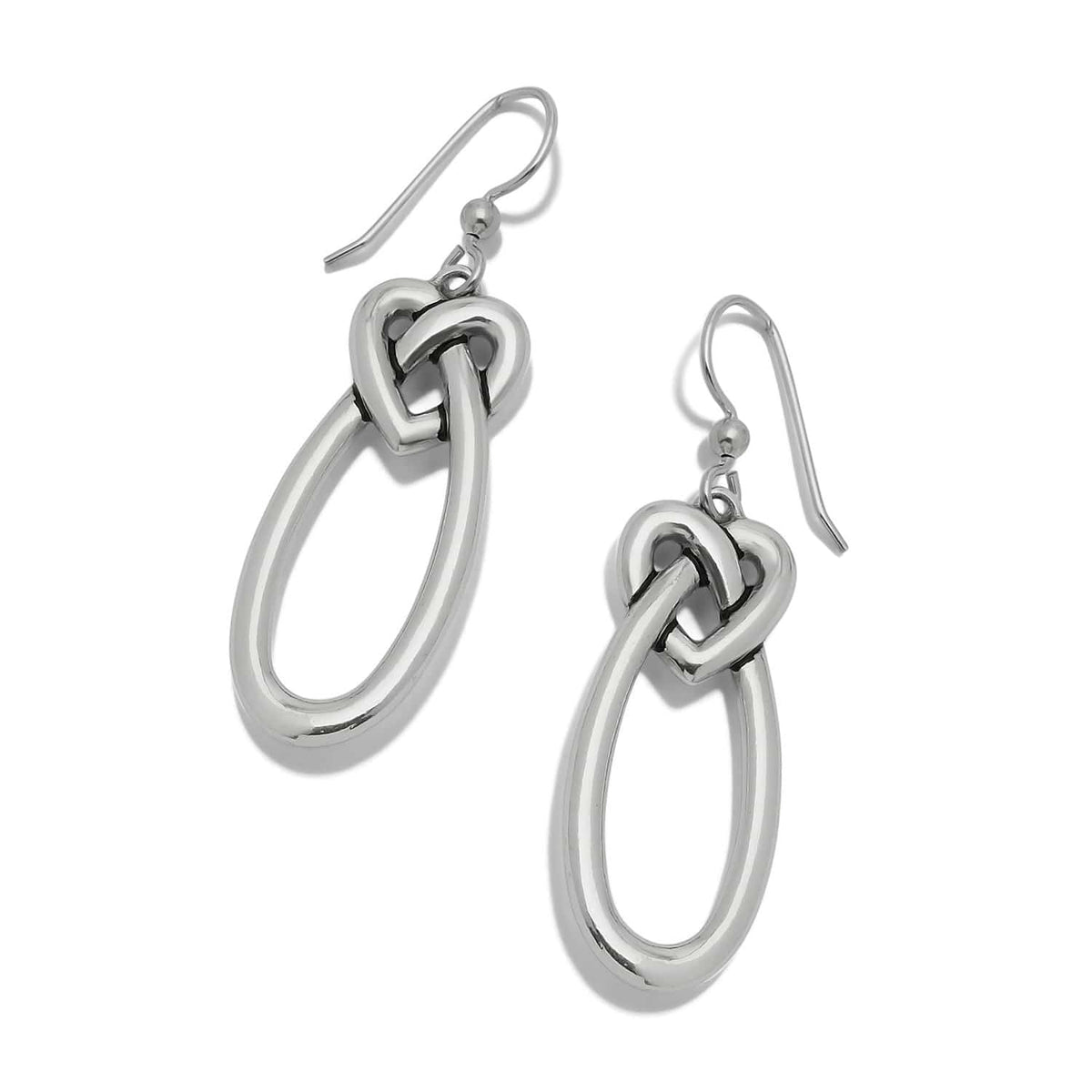 Brighton Interlok Linked Hearts French Wire Earrings