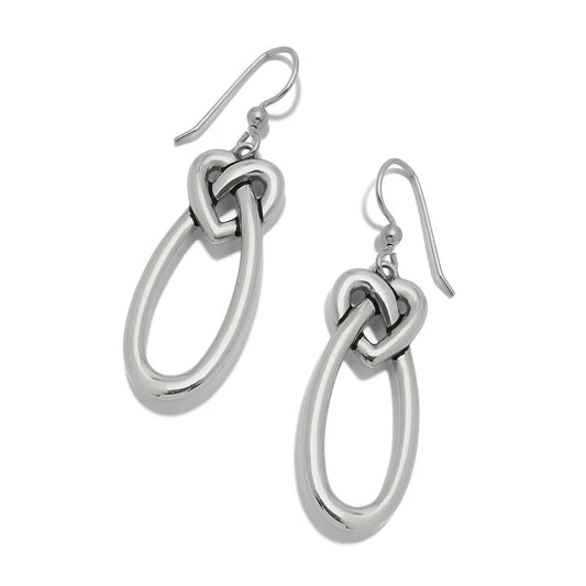 Brighton Interlok Linked Hearts French Wire Earrings