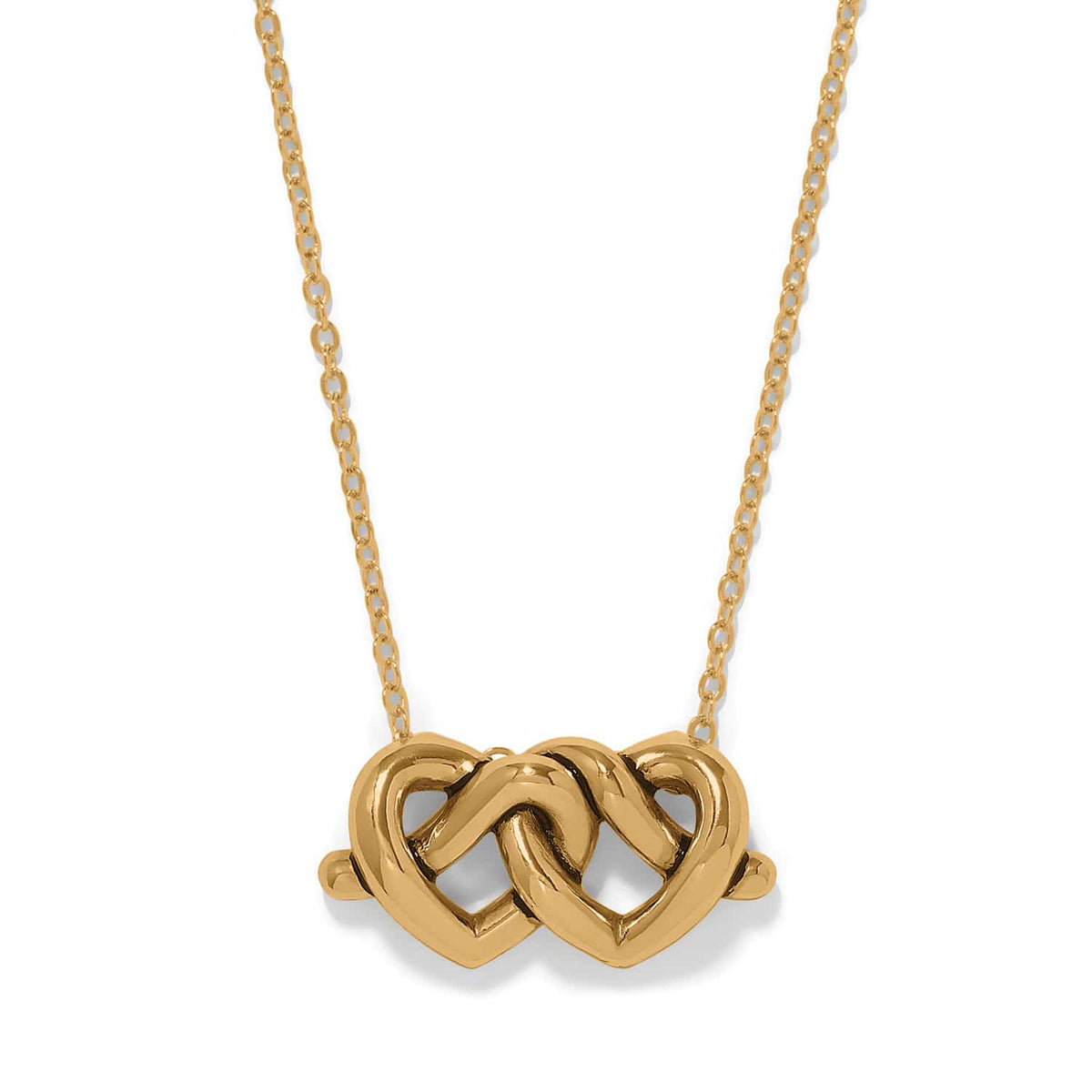 Brighton Interlok Linked Hearts Necklace