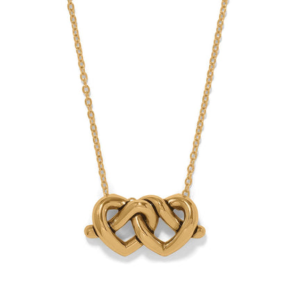 Brighton Interlok Linked Hearts Necklace