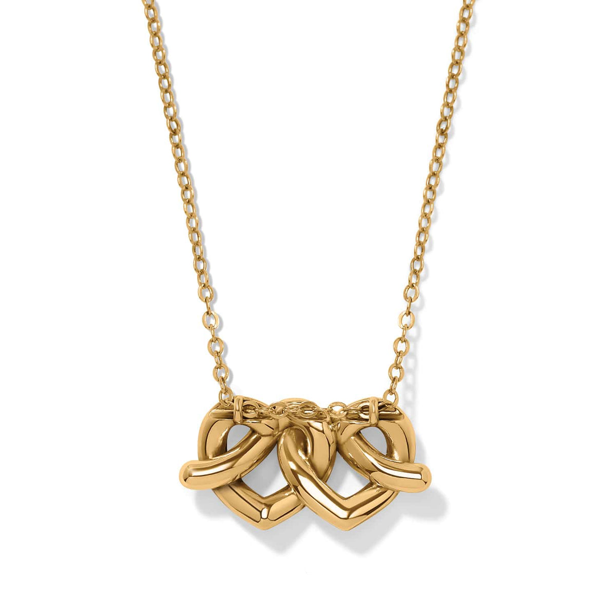Brighton Interlok Linked Hearts Necklace
