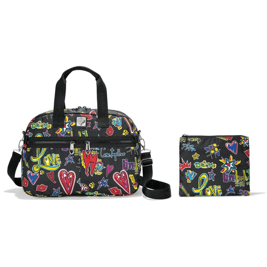 Brighton Love Scribble Jetsetter Duffel