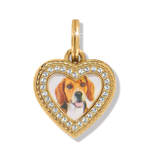 Brighton Memento Heart Golden Photo Charm