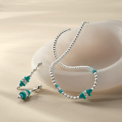Brighton Meridian Petite Sphere Turquoise Post Drop Earrings
