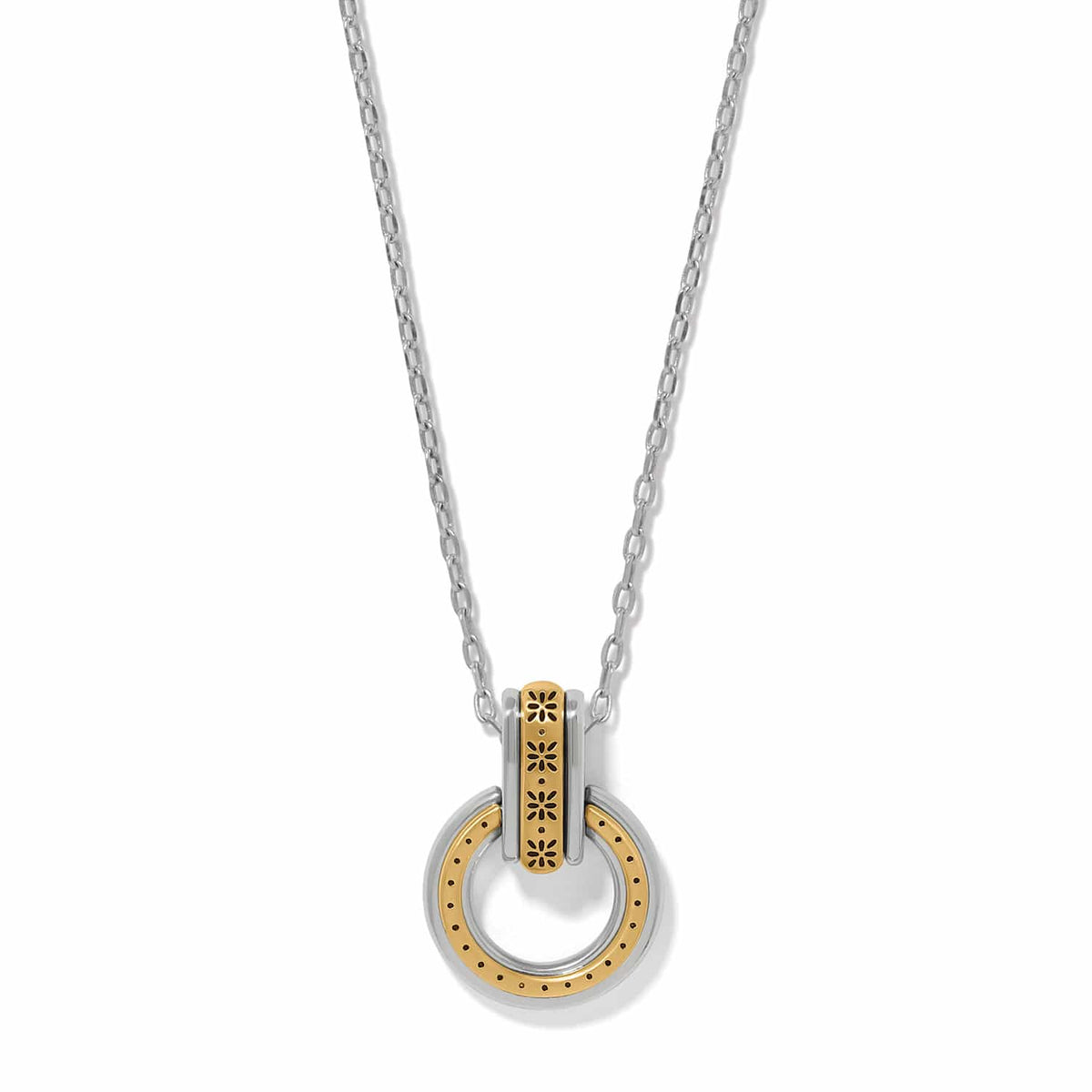 Brighton Mosaic Two Tone Link Ring Necklace
