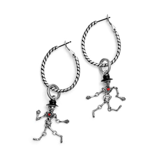 Brighton Mr. Bones Hoop Earrings