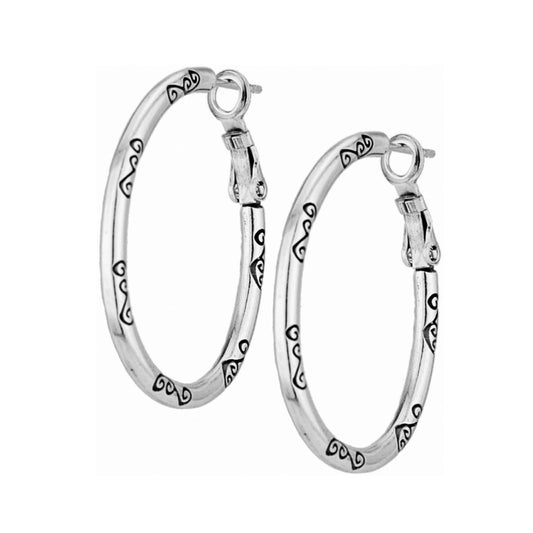 Brighton Oval Hoop Charm Earrings